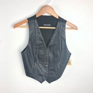 Wilson's Leather Vest Black Size Medium NWT